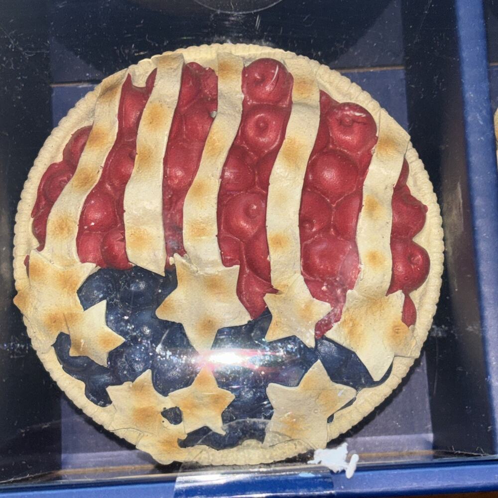 Martha Stewart 4th Of July Set Of 3 Patriotic Pies USA Memorial Day Decor NEW - Picture 3 of 7